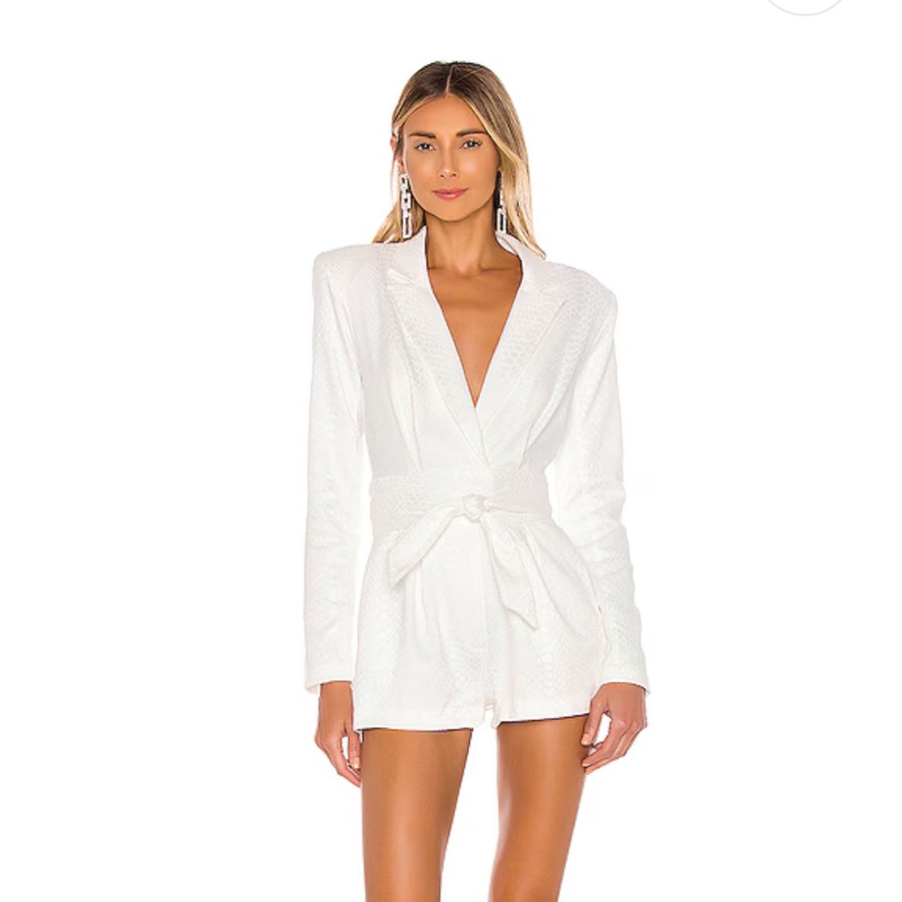 Revolve Michael Costello Harley romper in ivory